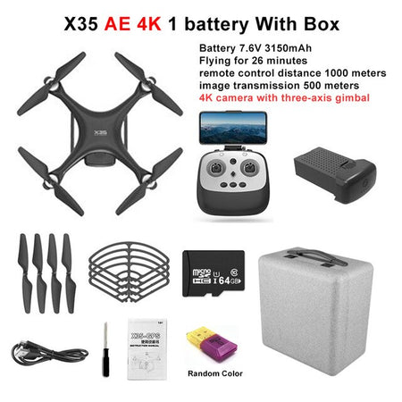 X35 GPS RC Drone 5G WiFi 4K HD Camera Profissional RC Quadcopter Brushless Motor Drones Gimbal Stabilizer 30 Minutes flight