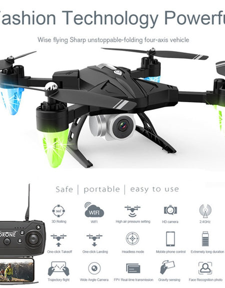 New RC Helicopter Drone with Camera HD 1080P WIFI FPV Selfie Drone Professional Foldable Quadcopter 20 Minutes Battery Life