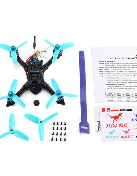 HGLRC XJB 145 145mm Micro Mini Brushless RC Racing Quadcopter Drone Aircraft with 5.8G FPV CCD VTX/F4 FC with OSD PNP
