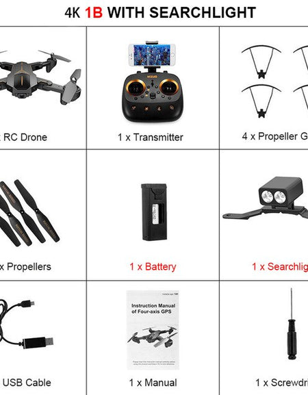 Eachine VISUO XS812 Quadcopter GPS 5G WiFi FPV w/ 2MP/5MP HD Camera 15mins Flight Time Foldable RC Drone  RTF Kids Gift