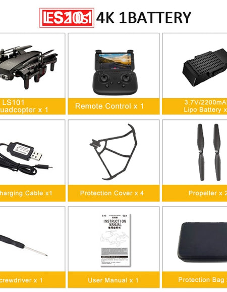 New FOLLOW ME WIFI FPV Quadcopter RC Drone With 4K/1080P HD Wide Angle Camera Foldable Altitude Hold Optical Flow Durable RC Toy