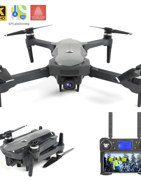 New Brushless GPS FPV Quadcopter With 4K HD Wifi ESC Gimbal Camera RC Helicopter Foldable Drone GPS Dron Kids Gift