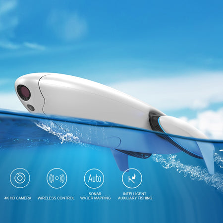 New PowerVision Powerdolphin Wizard Water Surface Drone with 4K UHD Camera, Remote Controller & Mobile Fish Finding Capability