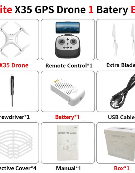 X35 RC Quadcopter Drone 4K Profissional GPS drones With camera HD Gimbal FPV 5G WIFI 1KM Flight distance Dron  VS K777 sg906 pro