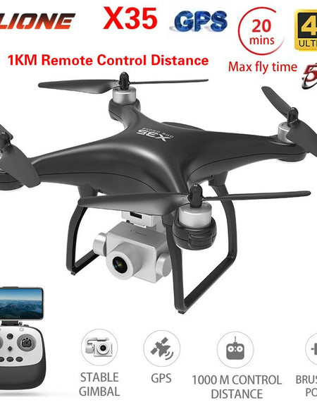X35 RC Quadcopter Drone 4K Profissional GPS drones With camera HD Gimbal FPV 5G WIFI 1KM Flight distance Dron  VS K777 sg906 pro