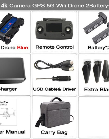 MJX B4W GPS RC Drone With Real 4K HD Camera Quadcopter Anti-shake Optical Flow Brushless 5G WIFI FPV Foldable Helicopter 1.6KM