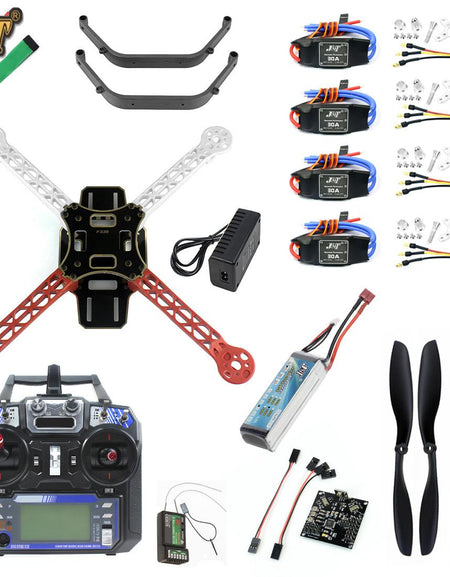 JMT Full Set DIY RC Drone Quadrocopter Kit 4-axle F330 MultiCopter Frame KK XCOPTER V2.9 Flight Control Flysky FS-i6 Transmiter