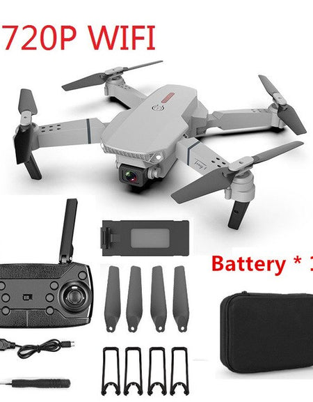 E88 RC Drone 4K HD Dual Camera Foldable Profesional Quadcopter WIFI FPV 2020 New Kids Toys Gift Hight Set Aircraft Helicopter