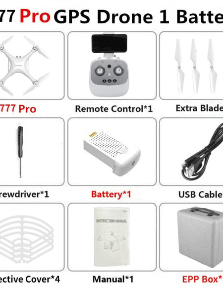 KALIONE K777 PRO GPS Drone RC Quadcopter 4K 3-Axis Gimbal Stabilizer Camera Dron Professional Drones 22Mins time VS X35