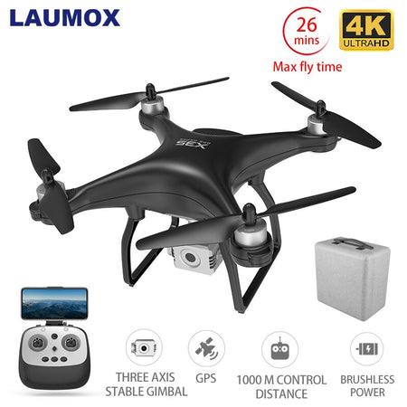 LAUMOX X35 Drone GPS WiFi 4K HD Camera Profissional RC Quadcopter Brushless Motor Two axes Gimbal Stabilizer 26 minute flight
