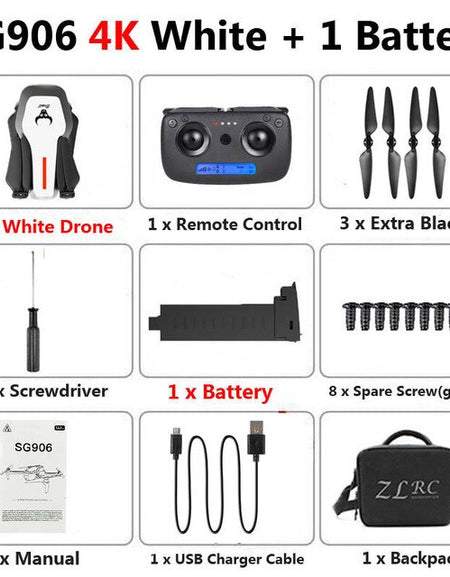 SG906 Pro Drone with Camera 4K HD Two-Axis Anti-Shake Self-Stabilizing Gimbal 5G WiFi GPS FPV RC Quadcopter Helicopter Toy VS F8