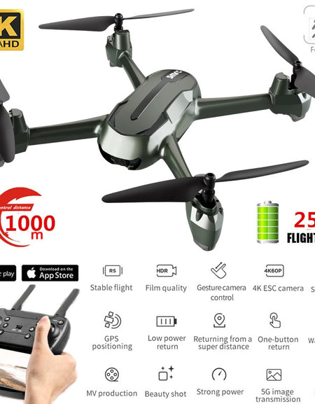 Professional Drone GPS HD 4K Optical Flow Positioning Altitude Hold Headless 5G WiFi RC Quadcopter GPS FPV Drones with 4k Camera