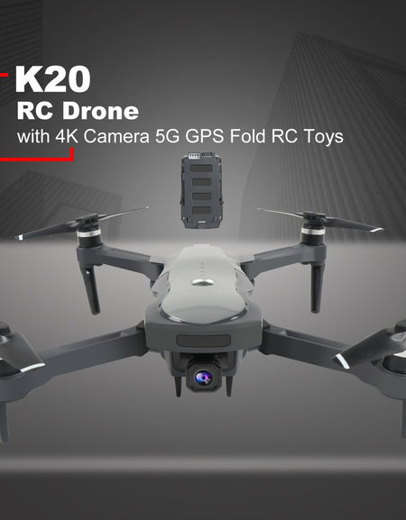 2020 new GPS drone k20 5G WiFi 4K HD wide-angle camera, RC four-axis professional folding drone flying 1.8km for 25min dROPSHIP