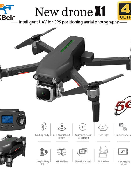 New X1 Rc Drone With Gps Hd 4k Camera 5g Wifi Brushless Motor Control Distance 1000m Flight 28 Minutes Boy's Gifts Vs L109 F11
