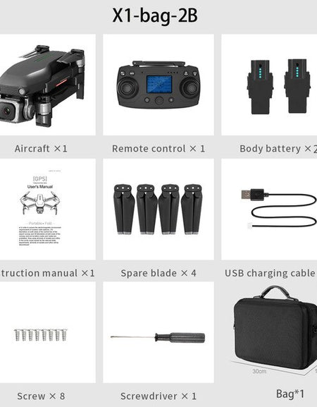 New X1 Rc Drone With Gps Hd 4k Camera 5g Wifi Brushless Motor Control Distance 1000m Flight 28 Minutes Boy's Gifts Vs L109 F11