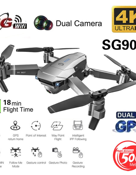 ZLRC SG907 RC GPS Drone with 5G WiFi 90° Electric Adjustment 4K Camera Follow Me Quadrocopter Foldable Quadcopter VS S167 E520S