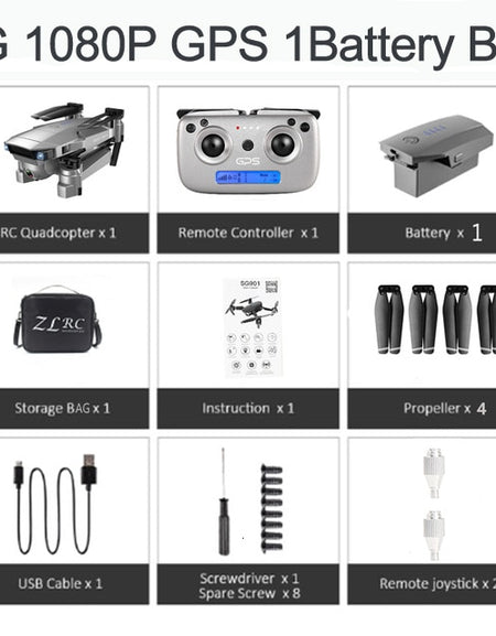 ZLRC SG907 RC GPS Drone with 5G WiFi 90° Electric Adjustment 4K Camera Follow Me Quadrocopter Foldable Quadcopter VS S167 E520S