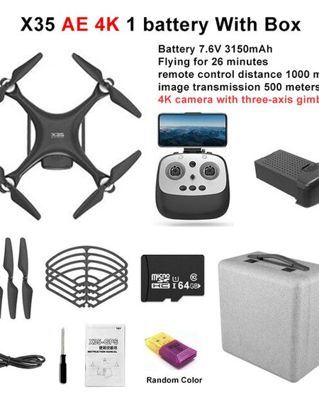 X35 GPS RC Drone 5G WiFi 4K HD Camera Profissional RC Quadcopter Brushless Motor Drones Gimbal Stabilizer 30 Minutes flight