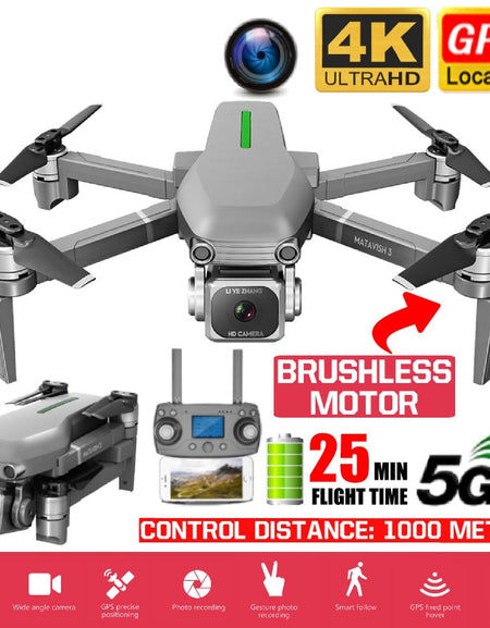 Profissional Drone With ESC 4K Camera 5G GPS WiFi FPV Brushless Control Distance 1000m RC Helicopter Quadrocopter