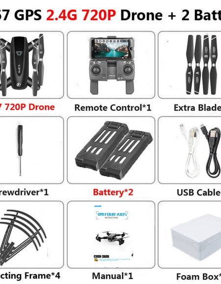 S167 Foldable Profissional Drone with Camera 4K HD Selfie 5G GPS  WiFi FPV Wide Angle RC Quadcopter Helicopter Toy E520S SG900-S