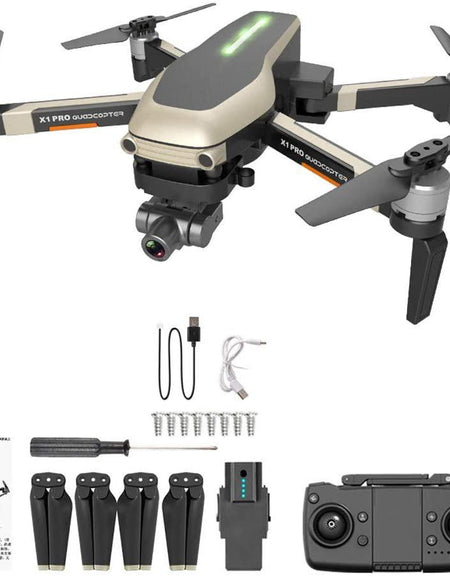 X1 PRO GPS RC Drone 4k 120 ° Wide Angle WiFi FPV HD Camera Selfie Two-Axis Mechanical Gimbal GPS Follow Me Low-Power Home