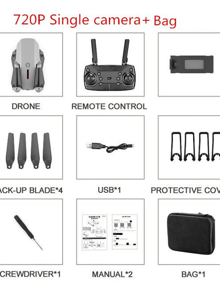 Best Drone 4K with HD Camera WIFI Dual Camera MIni Quadcopter FPV Smart Drone Long Battery Life Altitude Hold RC