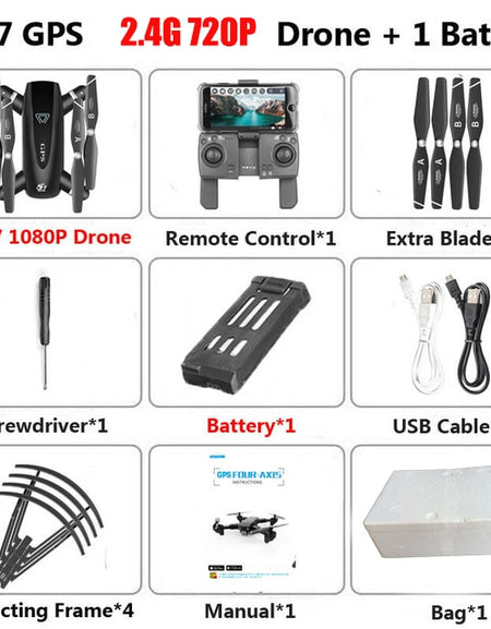 S167 5G Drone GPS RC Quadcopter With 4K Camera WIFI FPV Foldable Off-Point Flying Gesture Photos Video Helicopter Toy