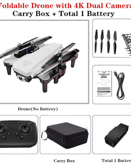 L103 Foldable Quadcopter Rc Drone With Camera 4K Wifi Fpv Optical Flow Positioning Smart Follow Gesture Photo Rc Toys Dron  A809