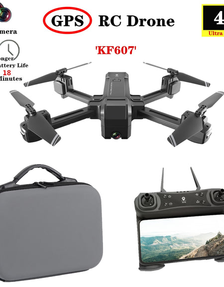 KF607 GPS Drone with 5G WIFI FPV 4K HD Wide Angle ESC Camera GPS Optical Flow Following Quadcopter 2.4G WIFI FPV 1080P HD Camera