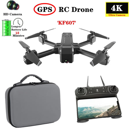KF607 GPS Drone with 5G WIFI FPV 4K HD Wide Angle ESC Camera GPS Optical Flow Following Quadcopter 2.4G WIFI FPV 1080P HD Camera
