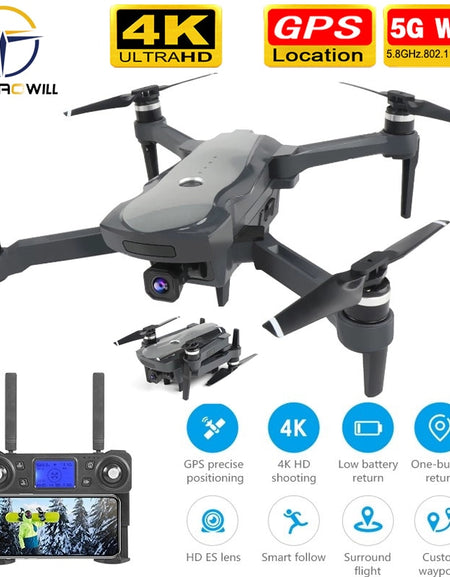2019 NEW K20 Drone With 4K Camera Dual GPS One-Key Return Headless Mode Follow Me Circle Fly RC Drones toys