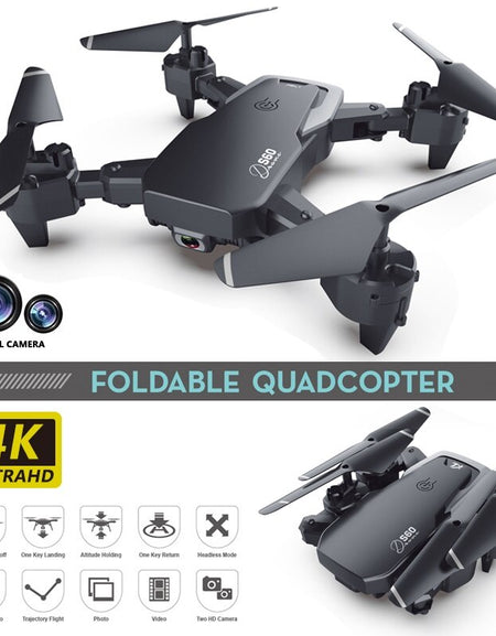 Folding Drone 4k HD Wide Angle Camera Dual Camera RC Quadcopter 1080P / 4K WiFi FPV Drones Flight 20 Minutes One-Button Take-Off