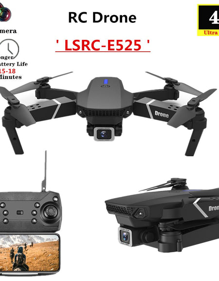 LSRC-E525 Mini Drone 4K HD Camera 2.4G WIFI FPV RC Quadcopter with 1080P Camera Pro Selfie Foldable Helicopter VS E58 Dron Toy