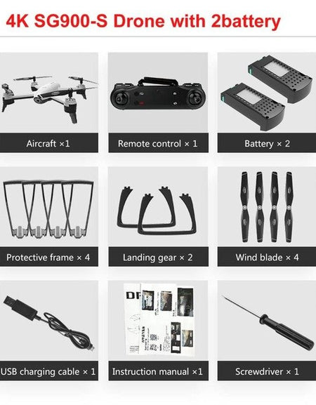 SG106 RC Drone with 720/1080p/4K HD Dual Camera FPV WiFi Real Time Aerial Video Optical Flow RC Quadcopter Helicopter 1/2/3 Batt