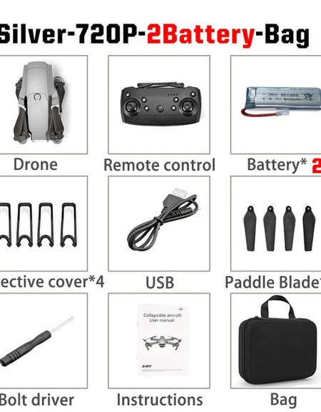 2020 New E68 Wifi Fpv Mini Drone With Wide Angle Hd 4k 1080p Camera Hight Hold Mode Rc Foldable Quadcopter Dron Gift