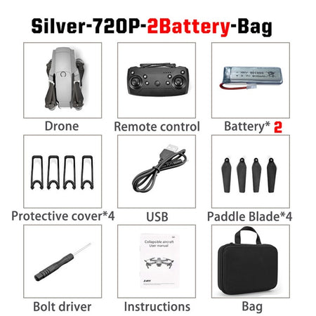 2020 New E68 Wifi Fpv Mini Drone With Wide Angle Hd 4k 1080p Camera Hight Hold Mode Rc Foldable Quadcopter Dron Gift