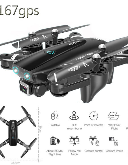 S167 GPS Drone With Camera&bag 5G RC Quadcopter Drones HD 4K 1080P WIFI FPV Foldable Off-Point Flying Photos Video Drone Toy