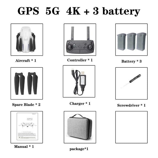 GPS Drone with camera 1080p /4K HD 2.4G / 5G WIFI FPV  RC Distance 500 Meters  VS S167 XS812S G907 Flight 18 Minut UAV