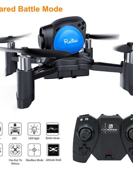 EBOYU FY605 2.4G 4CH 6-Axis Gyro 720P Wide Angle Wifi FPV Sky Fighter Drone Altitude Hold DIY Racing Battle Quadcopter for Kids